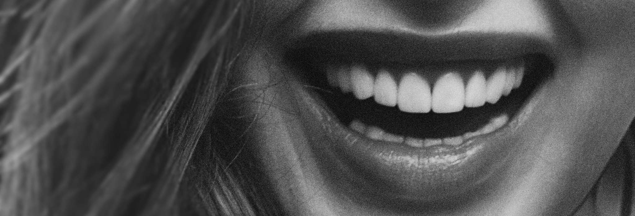 Close-up of a persons smile.